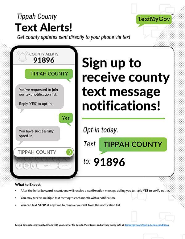 TextMyGov - Tippah County Alerts